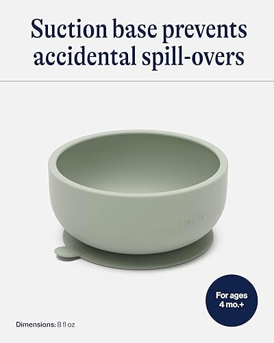 Miniatura 4 de Lalo Tazones de ventosa, paquete de 2, cuencos de silicona 100% no tóxicos sin BPA con base de succión para evitar vueltas accidentales, cuencos de