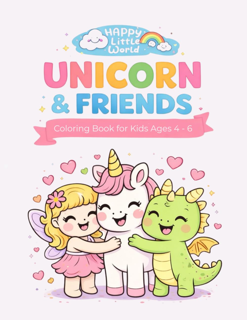 Unicorn & Friends Coloring Book for Kids Ages 4–6 (Happy Little World Coloring Books)