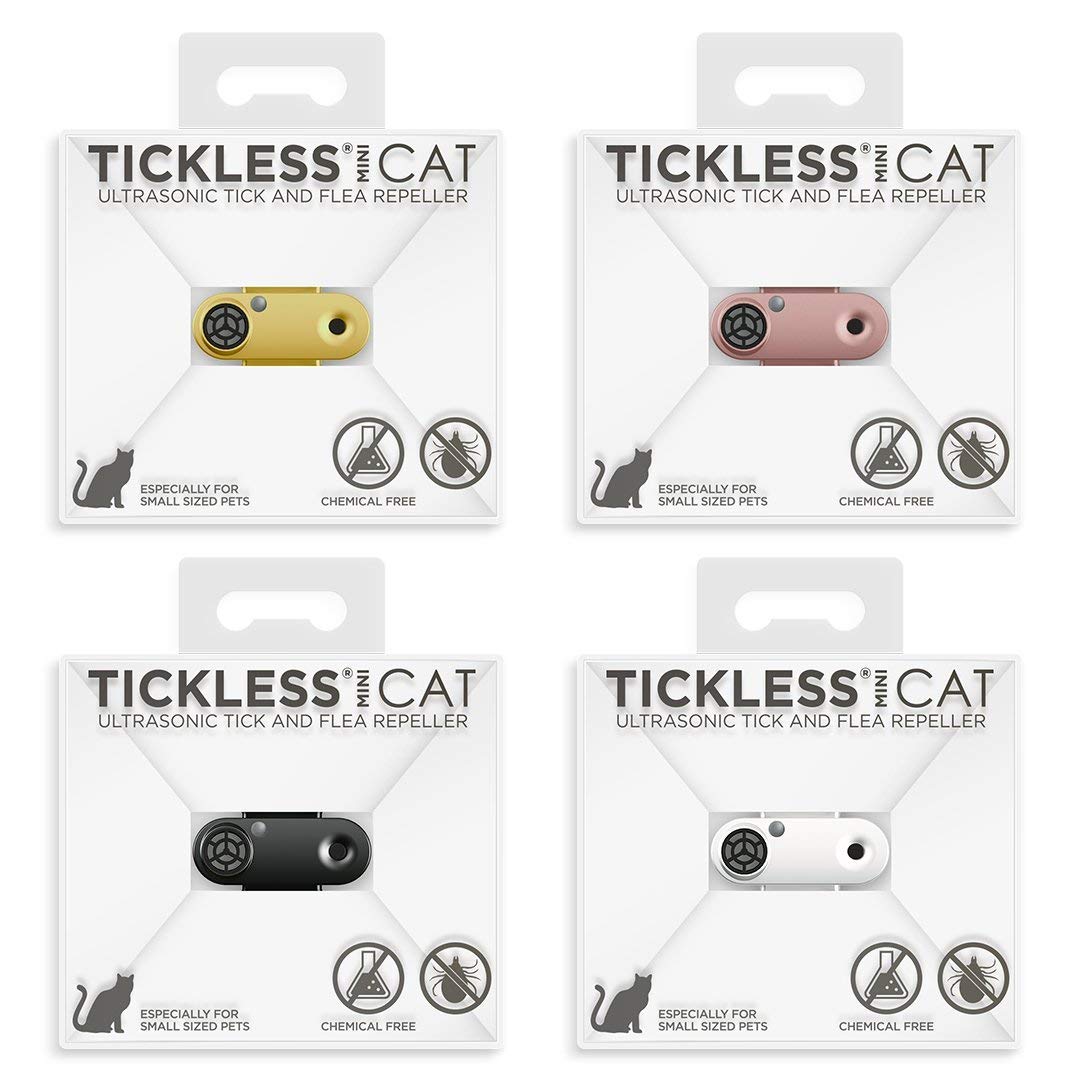 Tickless Mini Cat – Répulsif Rechargeable Ultrason Anti-tiques et puces pour Animaux de Compagnie - Or Rose