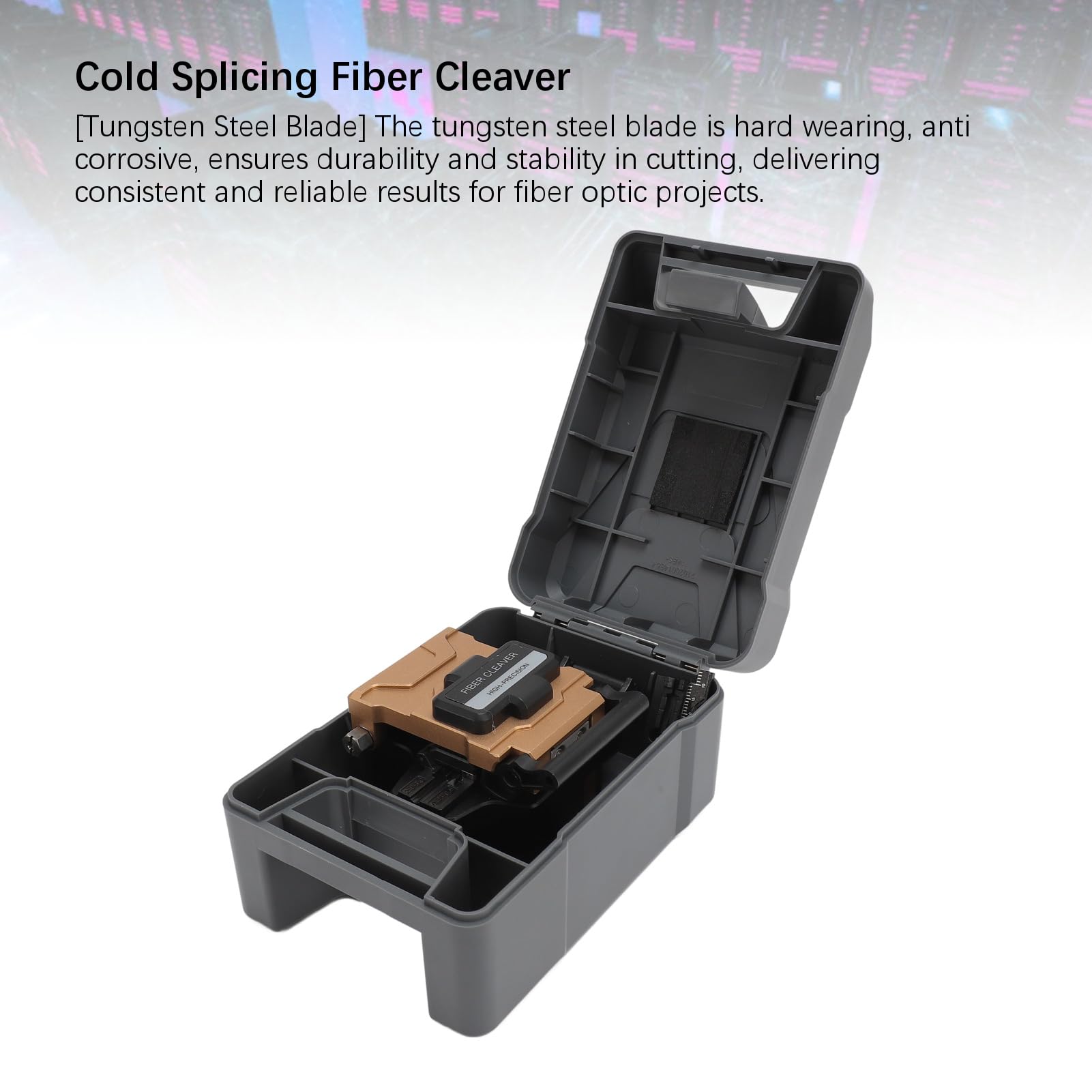 Hidyliu Herramienta Automática Fiber Cleaver Cortador de Fibra óptica Duradero y Versátil para Varios Tamaños de Fibra 250 μm 900 μm 3,0 Mm
