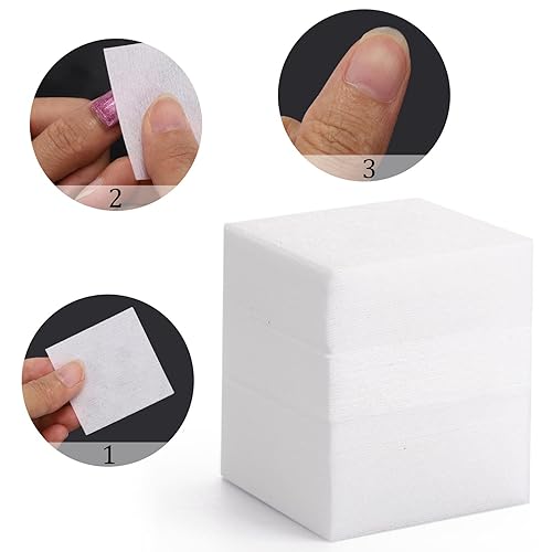 Miniatura 5 de 2600 toallitas de uñas sin pelusa para uñas de gel, desechables, removedor de esmalte de uñas, almohadillas de algodón, color blanco, paquete de 8