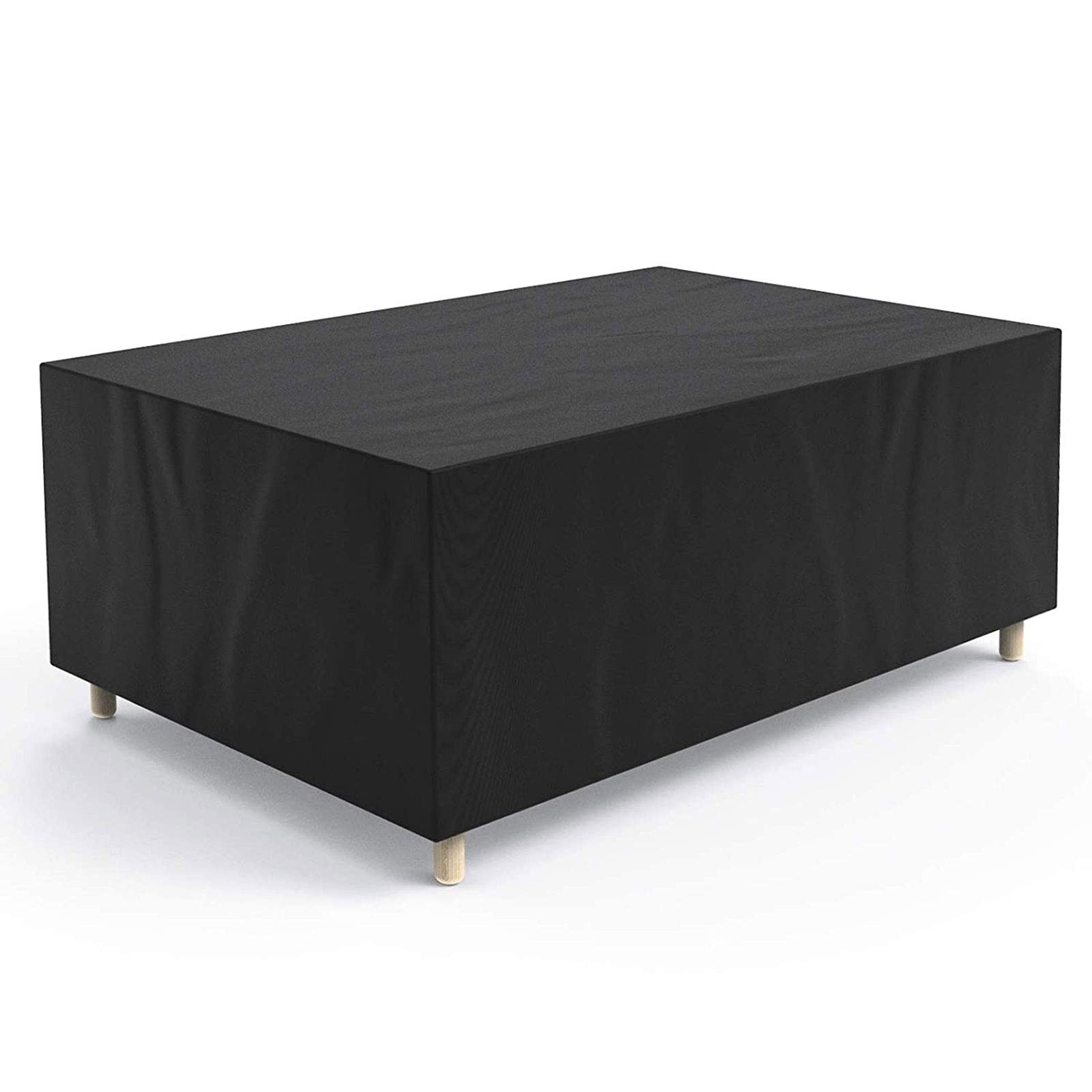 Pokrowiec na stół ogrodowy, 235 x 155 x 90 cm, pokrowiec na stół ogrodowy, ciężki Du 420D, wodoodporny, odporny na rozdarcie, tkanina wółowa, zestaw na patio, wiatroszczelny, odporny na promieniowanie