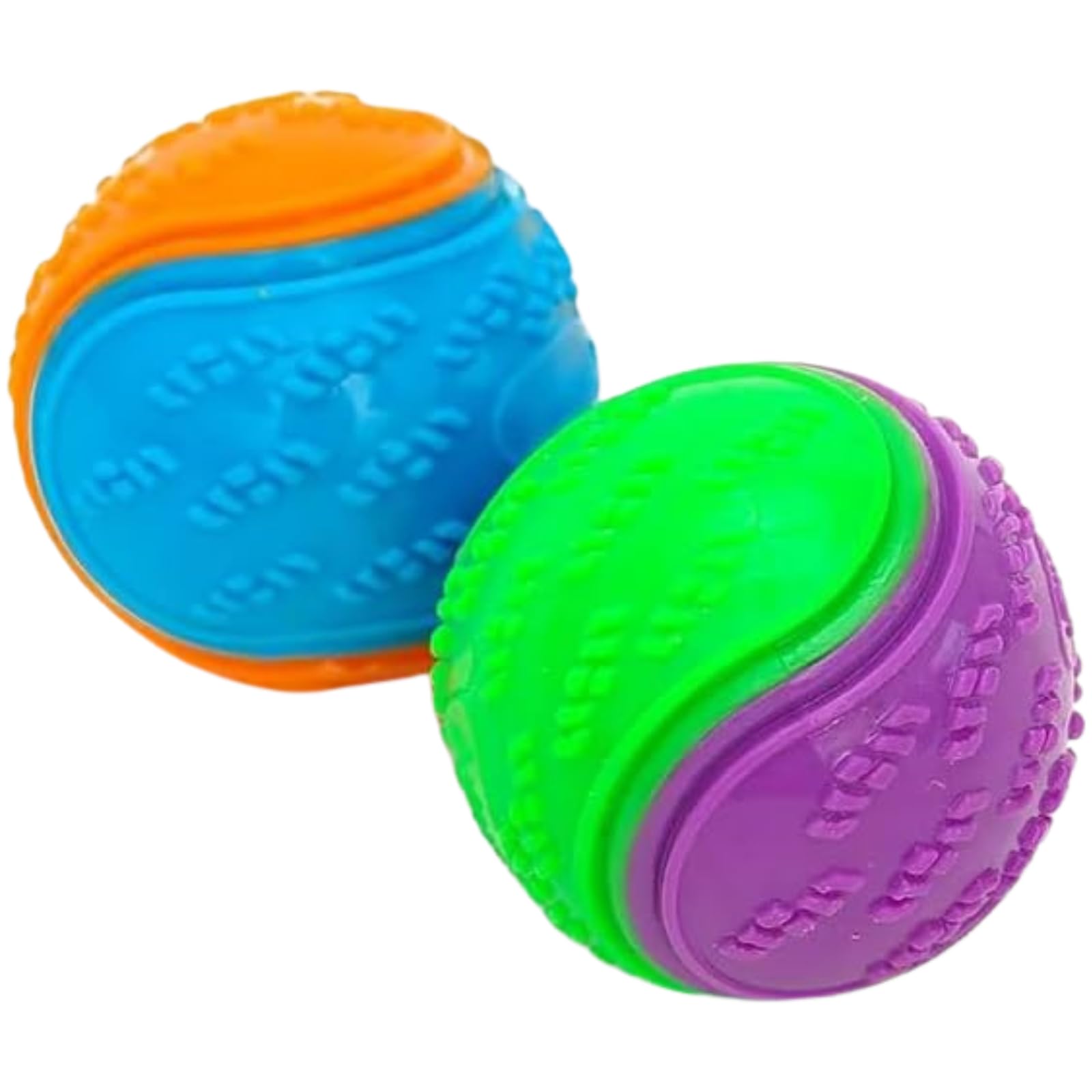 Tuwells Squeaky Dog Balls - Durable Scooby Doo Style Indestructible Dog Toys for Large Dogs, Fun and Safe Rubber Balls for Dogs by UK Seller (3 PACK)