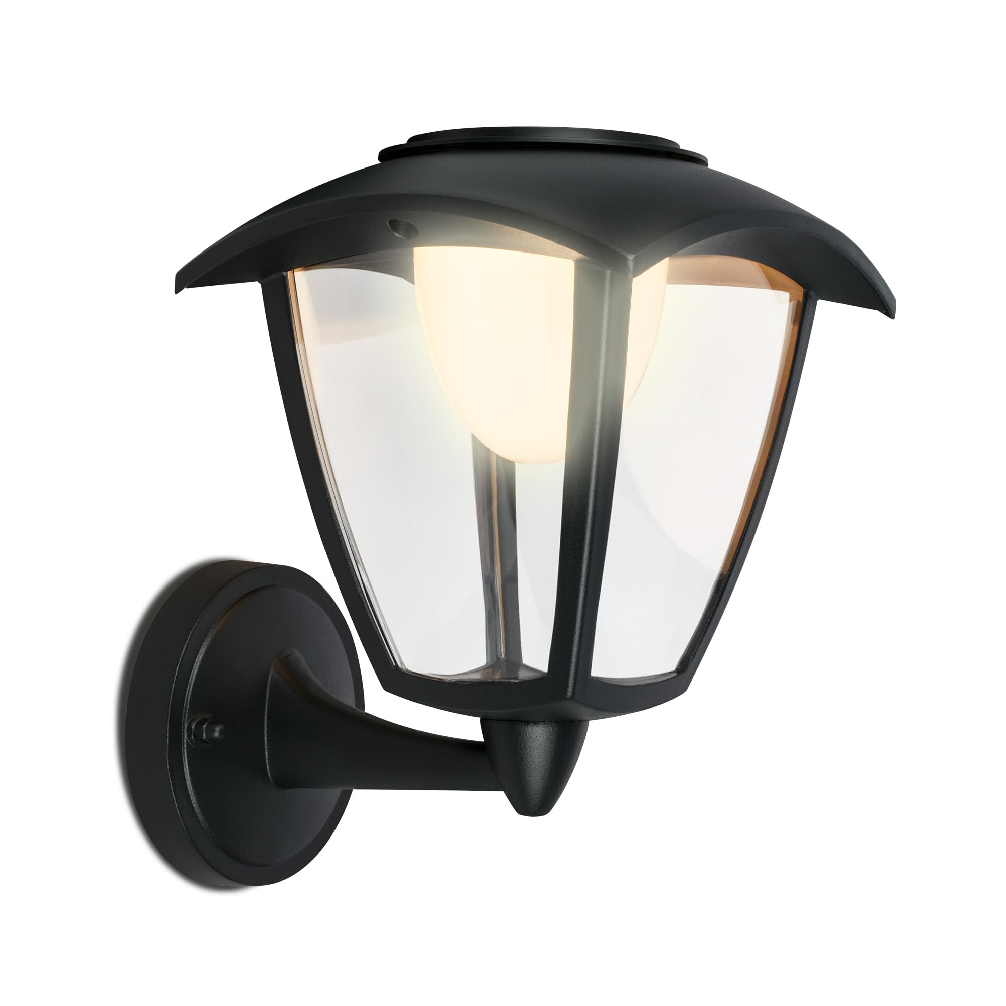 Briloner - Lampada da parete a LED touch, dimmerabile su più livelli, batteria sostituibile, lampada con batteria, esterna, illuminazione da parete esterna, lampada esterna, 23x19,5x16,5 cm, nero