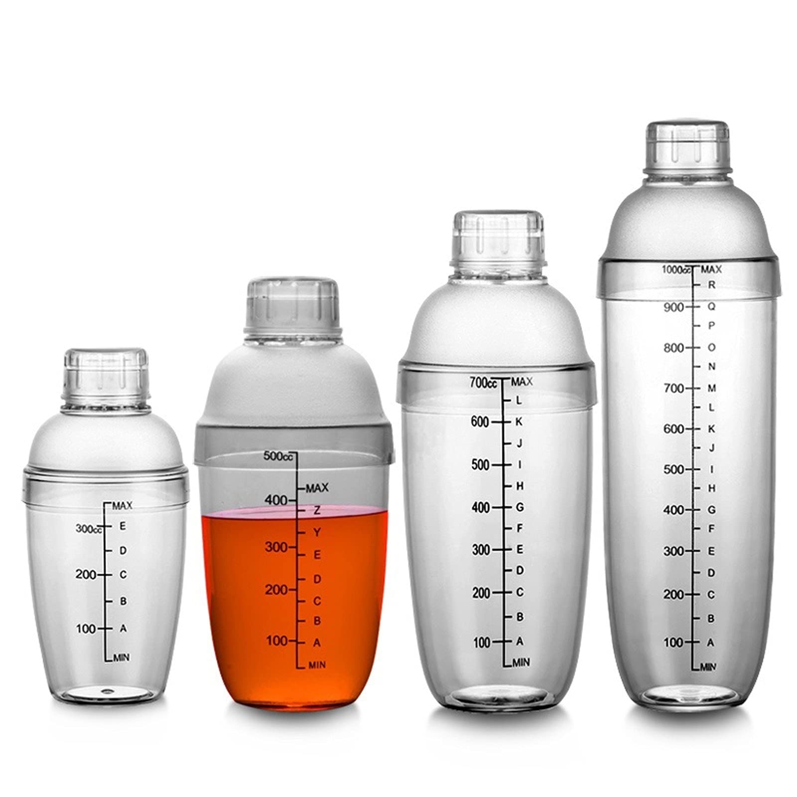 Wein-Mixer Kunststoff-Cocktail-Shaker-Haushaltsgetränk-Shaker-Wein-Getränk-Mixer-Shake-Flasche zum Mischen von Margarita, Manhattan und Anderen Getränken Cocktail-Shaker(700ML)