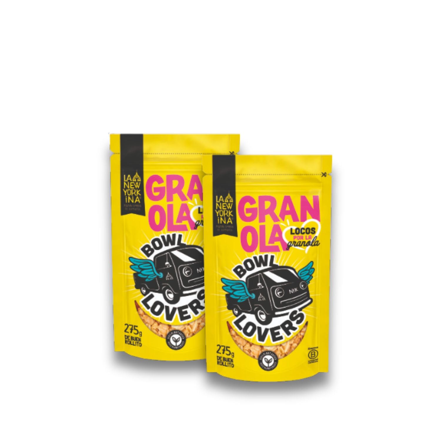 La Newyorkina Granola Bowl Lovers 275g Con Sirope de Agave y Coco Rallado (2 paquetes)