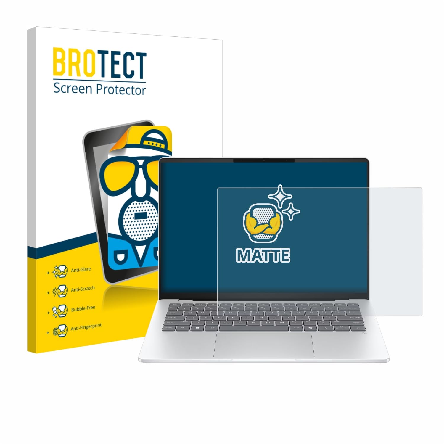 BROTECT Entspiegelungs-Schutzfolie für HP OmniBook 5 14 Matte Displayschutz-Folie, Anti-Reflex, Anti-Fingerprint