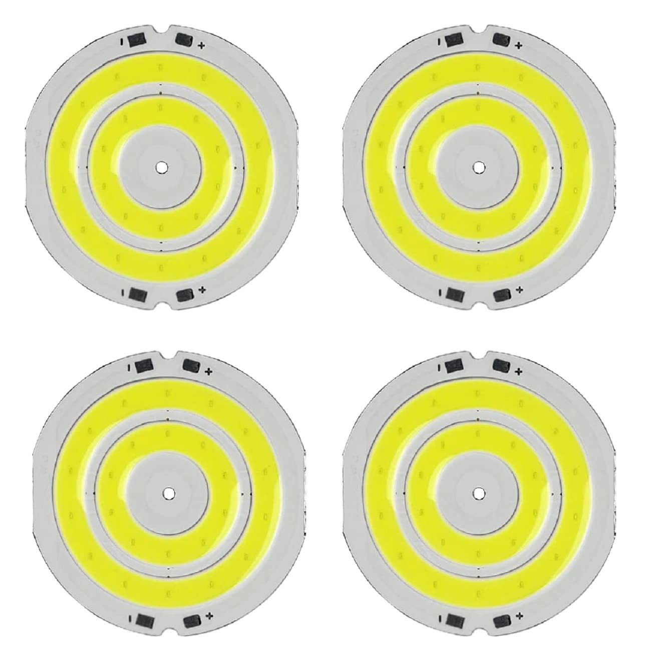 Wizzo (Pack of 4 Pieces DC 4 Volt 8 Watt Bright SMD LED Bead Chips Bulb Light Lamp Multipurpose Use For Home, Temple Decoration DIY Projects, Hobby Kit (COOL WHITE)