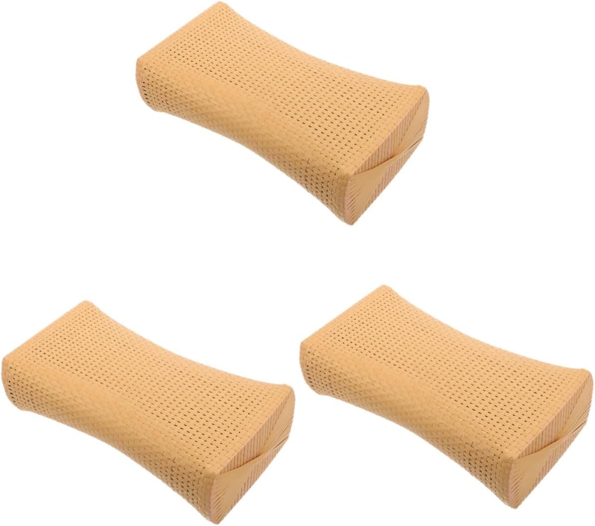 Zerodeko 3pcs Neck Sauna Pillow Simulated Rattan Breathable Spa Pillow Elderly Support