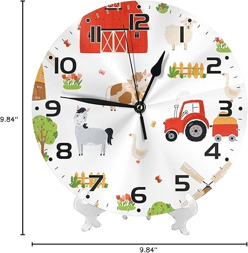 Vista 46 de Reloj de pared para niños de 10 pulgadas, silencioso, sin tictac, fácil de leer, reloj de pared para niños y niñas, decorativo para habitación