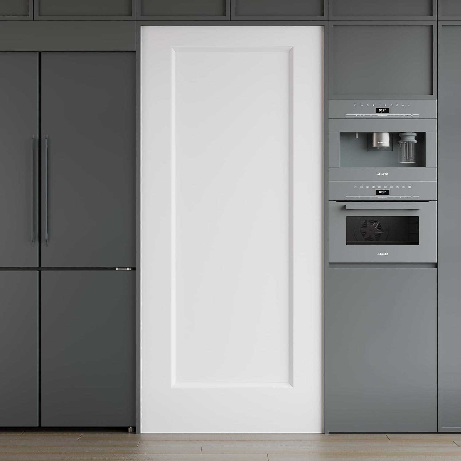 32 x 80 Interior Door Slab, White Prefinished Closet Door Replacement, Room Doors Without Borehole, Prehung or Sliding Doors Slab, Lightweight Hollow Core