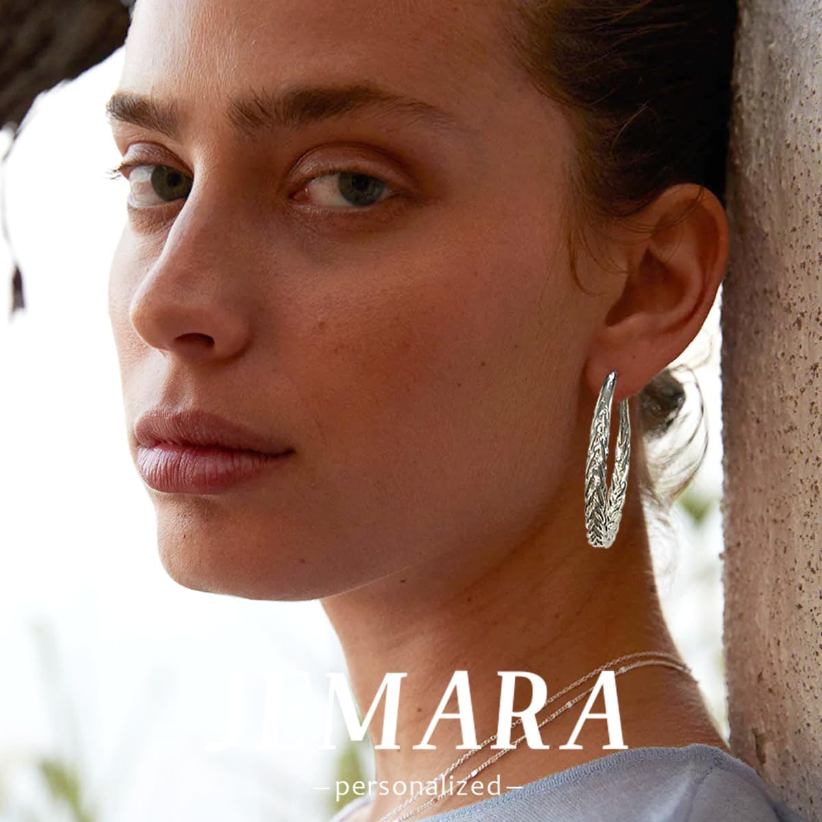 Silver Hoop Earrings for Women Trendy Hypoallergenic 925 Sterling Silver Post Hoop Earrings Thick Twisted Large Silver Hoop Earrings 30/40/50MM - Image 3