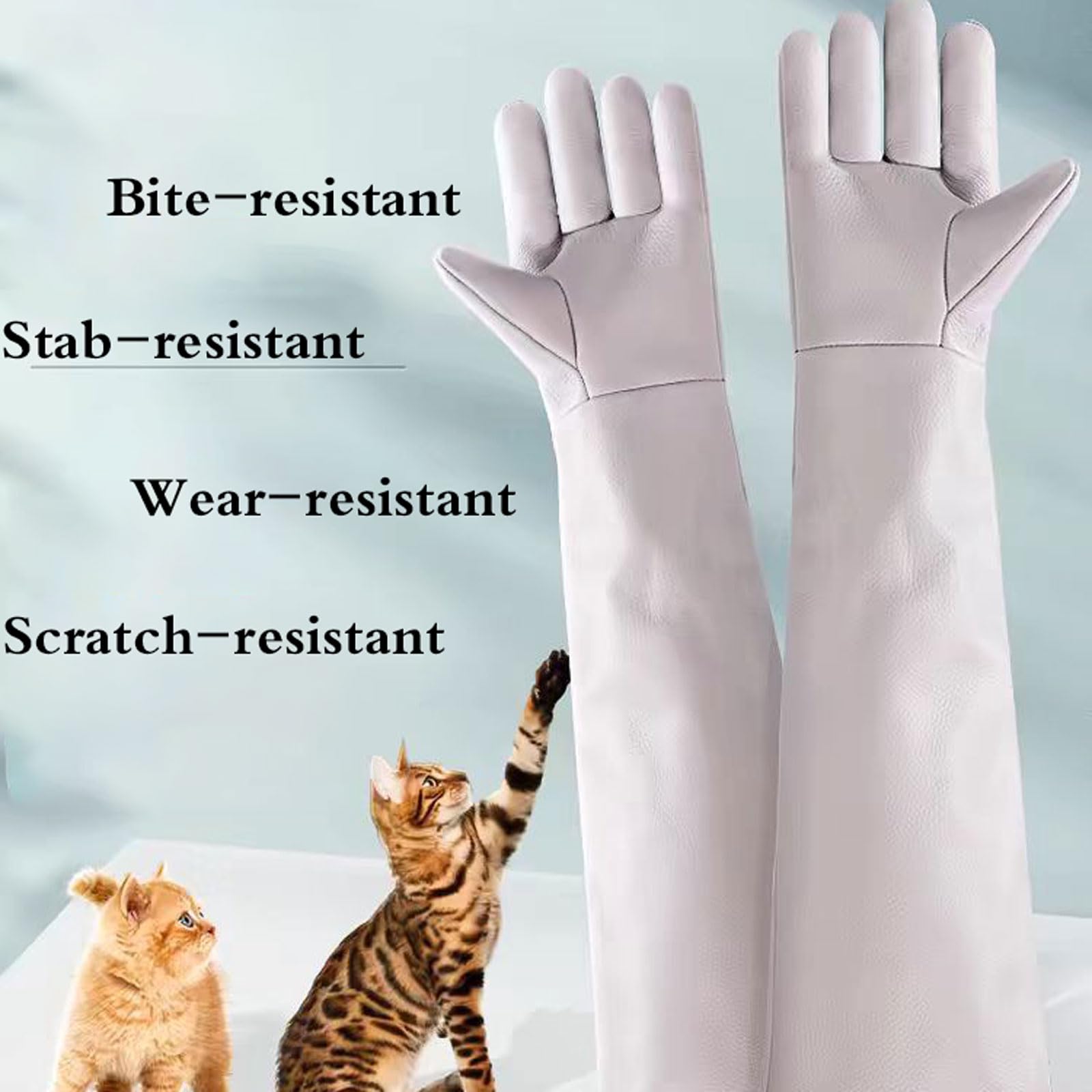 Gants Anti-Morsure,Gants De Traitement des,Gants de Soudure,Gants Renforcé Anti-Morsure,Résistant à l'usure,Indéchirable,Anti-crevaison,imperméable,pour Attraper Les Chiens,Les Chats
