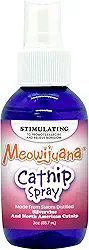 Meowijuana Catnip & Silvervine Spray - 85 g, fórmula totalmente natural para donos de animais de estimação e famílias com vários gatos, melhora a hora de brincar e relaxar, perfeito para novos