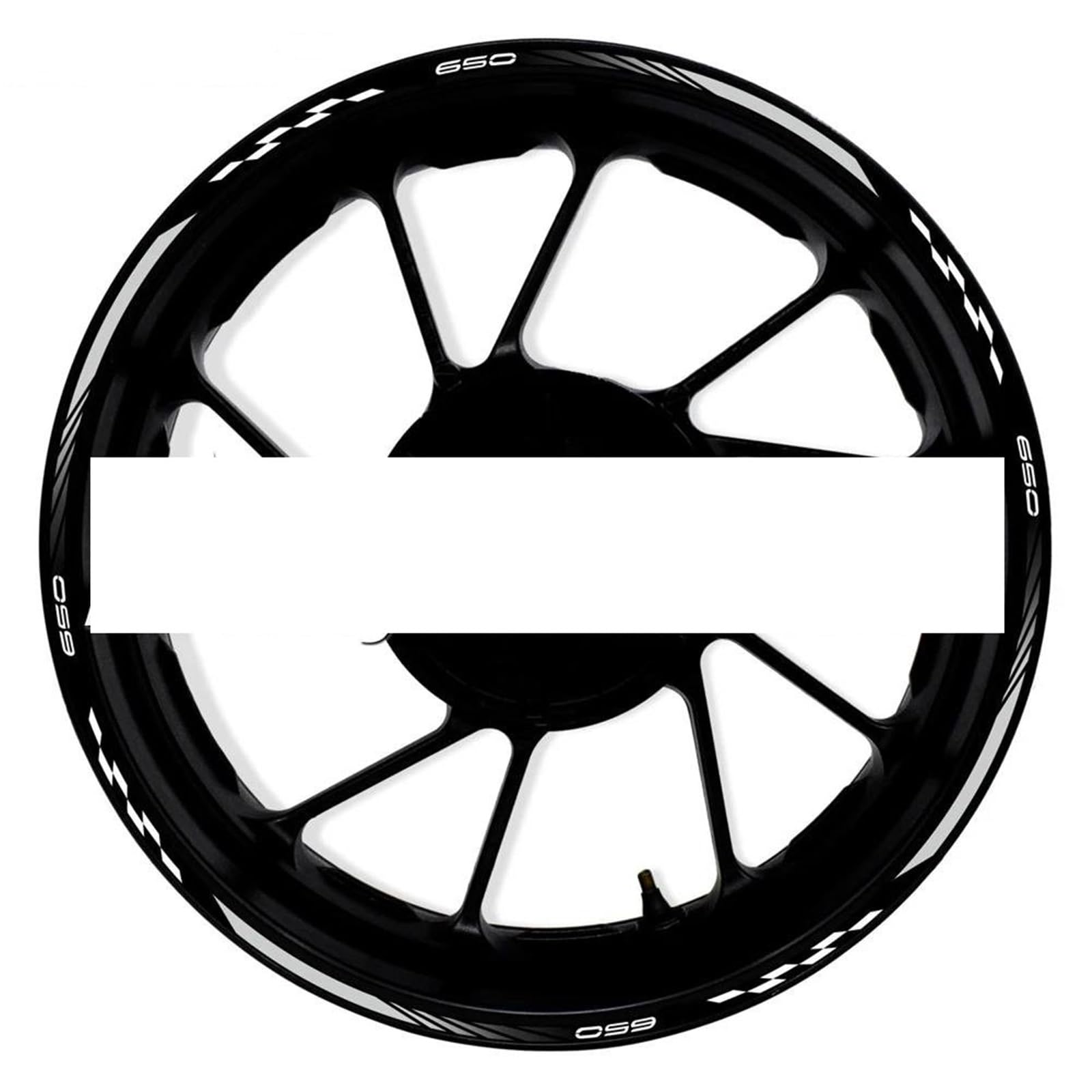 Motorcycle Wheel Stickers Reflective Decals Rims for Kawasaki Z650 Z 650 Z-650(Style 15)