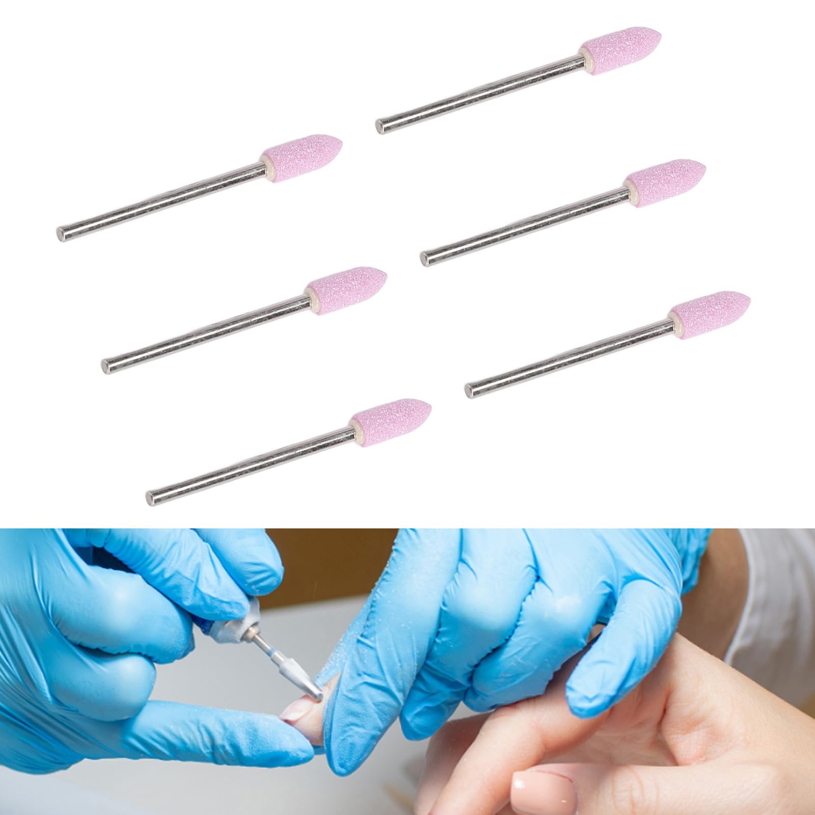 Broca de cono de uñas Broca de uñas profesional en forma de cono Brocas removedoras de cutículas multifuncionales para máquina de manicura 100 piezas Acero de tungsteno de cuarzo