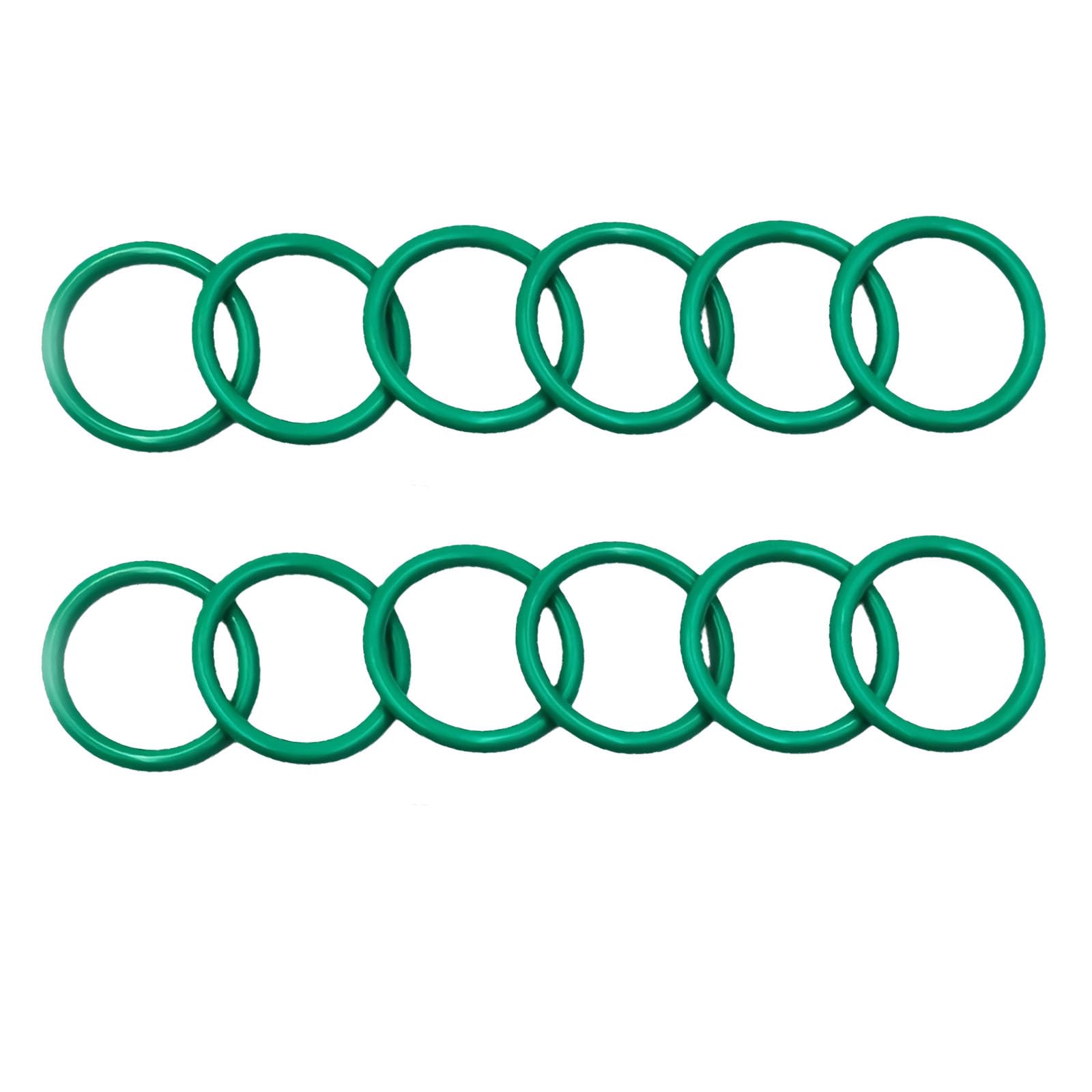 MACHSWON 50 Pcs Fluorine Rubber O-Rings Gasket Rubber Washer Round Sealing Ring 52mm OD 48mm ID 2mm Width FKM Gasket Rings Seal Grommets Green