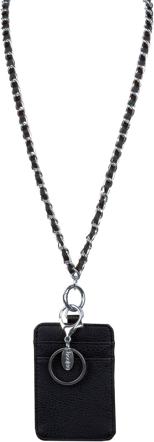 BooJee Beads Lanyard Wallet for Women 19" Lanyards for Id Badges with Card Pocket & Key Ring for Nurses Office Workers Teachers Students (Chance)