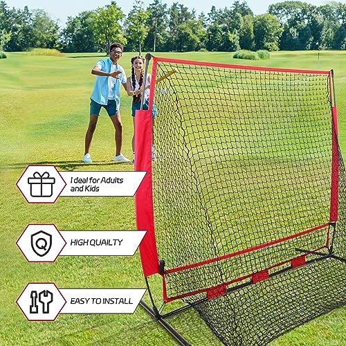image for Nova Microdermabrasion 5x5ft Baseball & Softball Net with Bow Frame, B