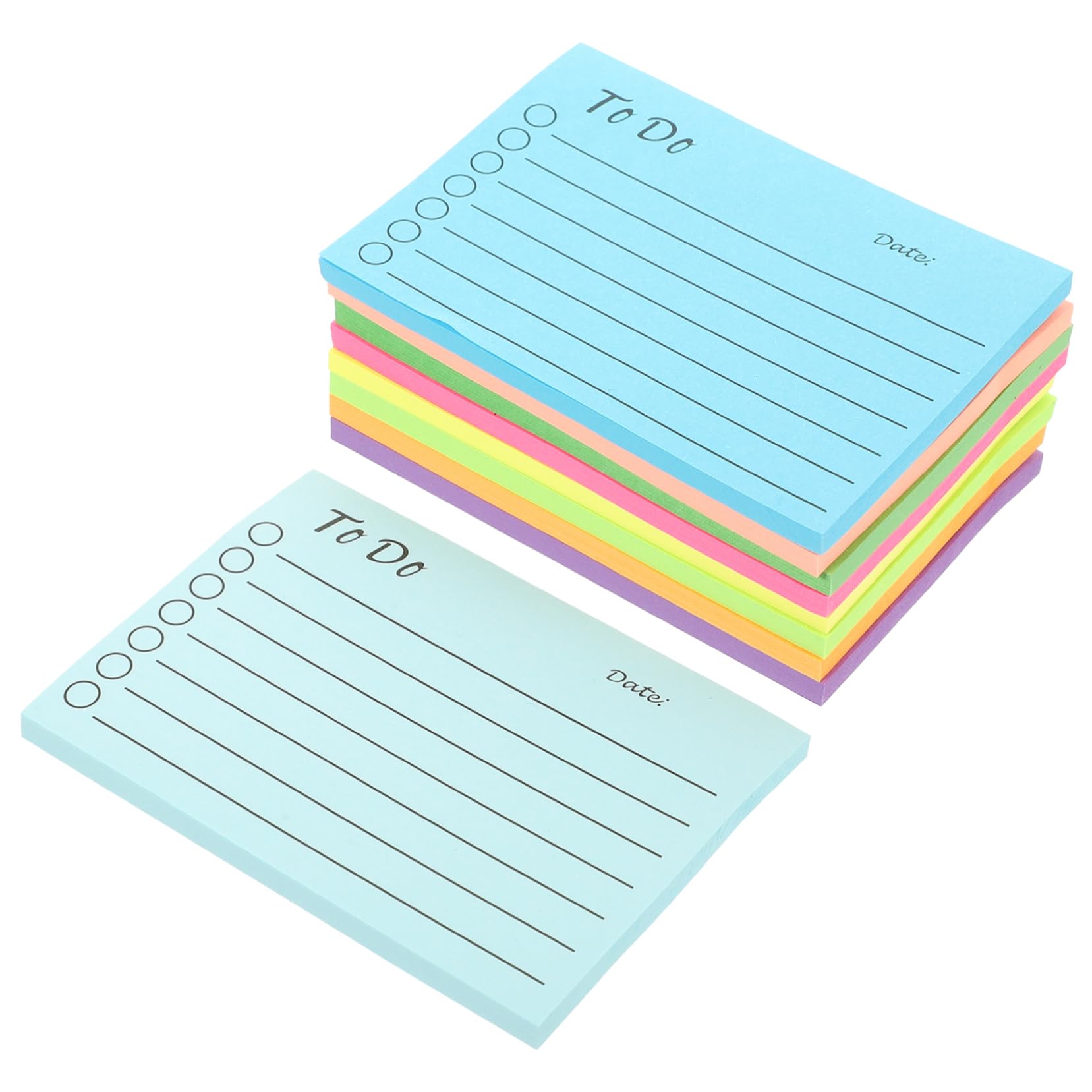 Tofficu 5 Juegos Notas Adhesivas Fluorescentes Blocs De Notas Escolares Pegatinas Autoadhesivas Para Notas Marcapáginas Bookmark Blocs De Notas De Uso Diario Memorándum Pegatinas 9 Uds * 5
