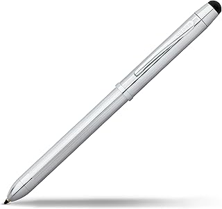 Cross Tech 3+ Lustrous Chrome Ballpoint Pen – Refillable, Medium Point, Black Ink, Premium Gift Box