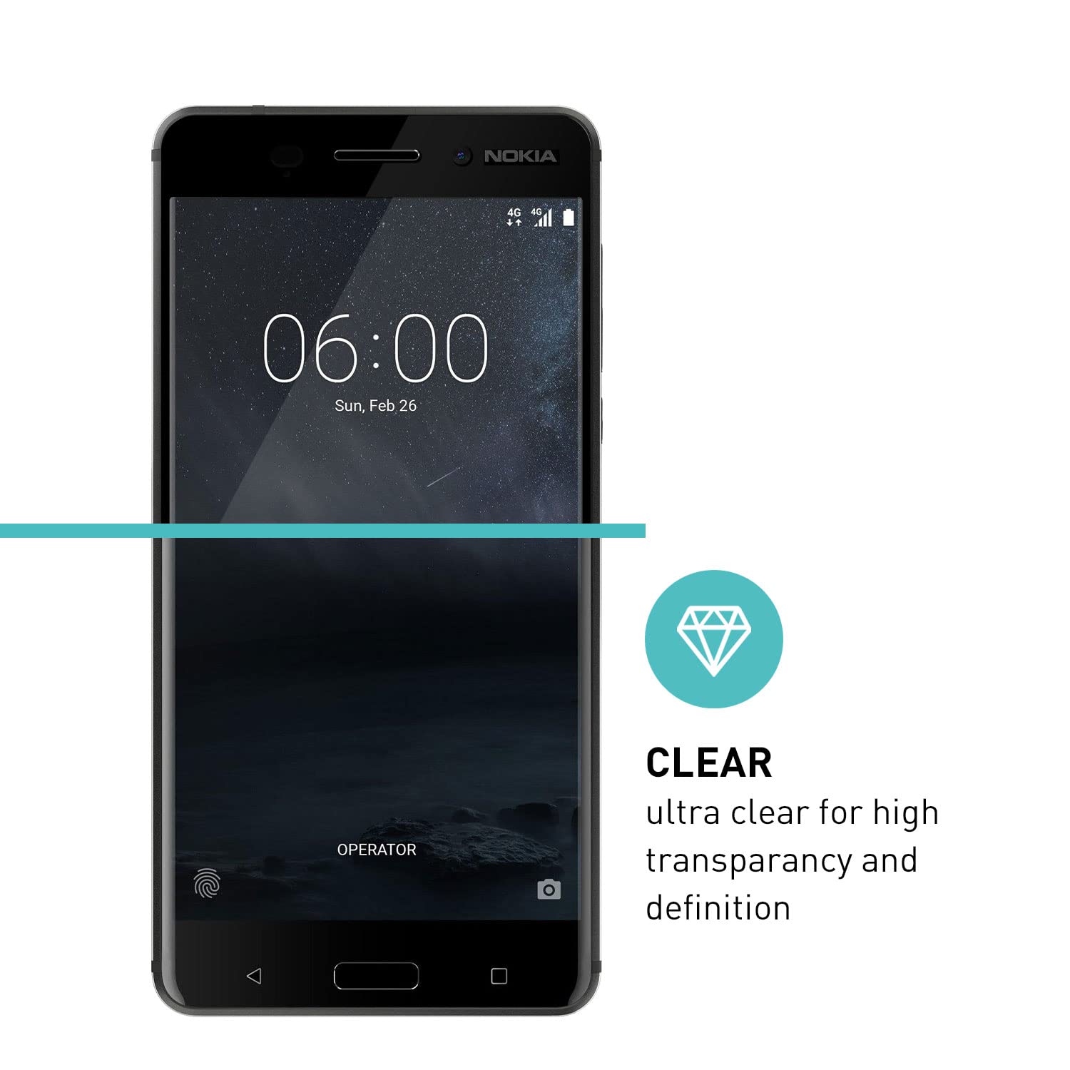 COVER + PELLICOLA VETRO TEMPERATO PER NOKIA 6 CUSTODIA CASE - Foto 4