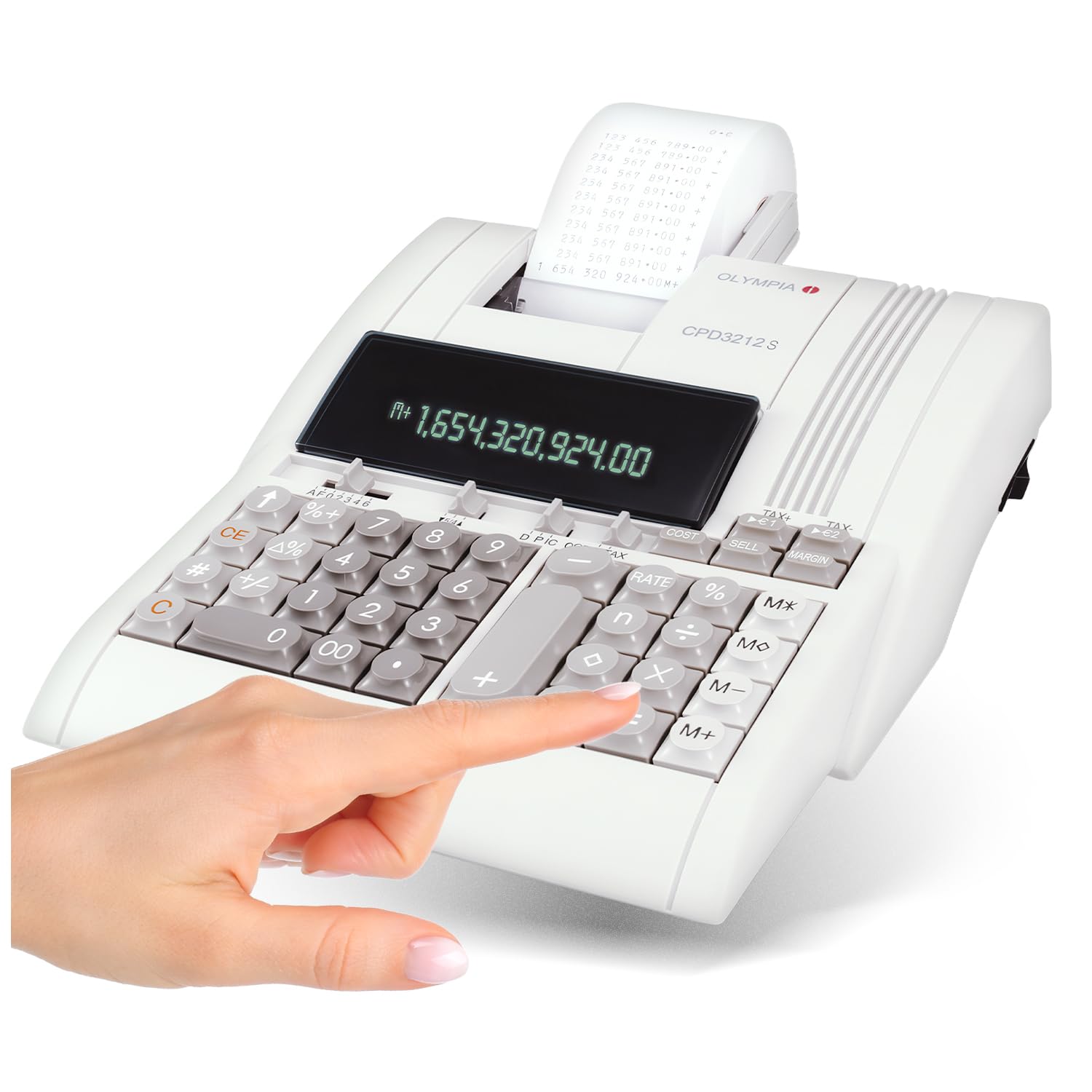 OLYMPIA CPD 3212 S Tischrechner mit Druckwerk 12-stellig Papierrolle 3 Zeilen/Sek.