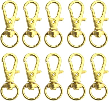 Swivel Clasps Lanyard Snap Hook,cnomg Metal Swivel Lanyard Snap Hook Lobster Claw Clasp Golden