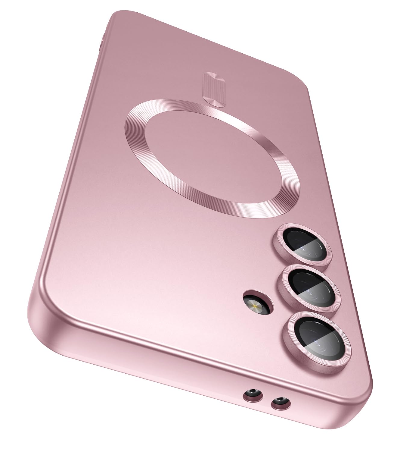 LEKEVO Magnetic for Samsung Galaxy S24 Plus Case [Compatible with MagSafe][Built-in Camera Lens Protector] Slim Soft Silicone Bumper Shockproof