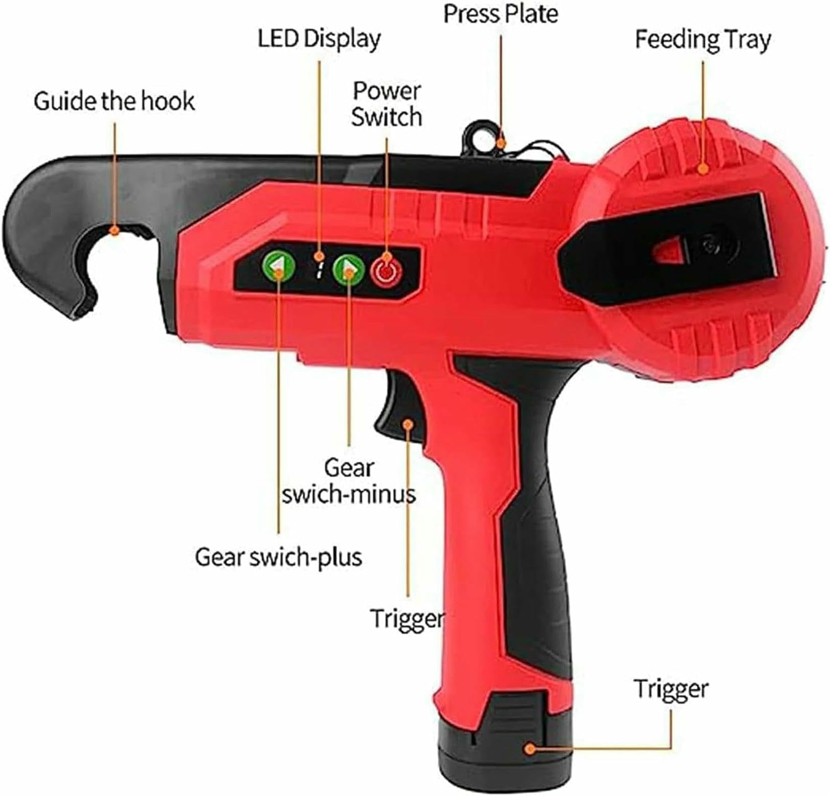 Genérico Atadora eléctrica de Enredaderas, niveladora automática de Alambre para Plantas, Ideal para Tomates, Uvas, Verduras y vides, Incluye 2 Pilas