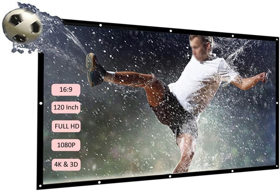 Pantalla de proyección plegable 120'' 16:9 para teatro en casa miniatura 5
