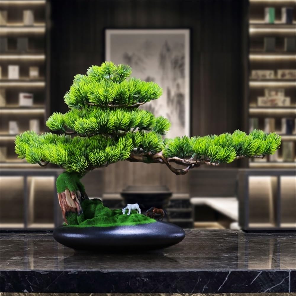 Artificielle Bonsaï Décoration d'entrée de Maison Faux Ornements d'arbre Salon Bureau Hall d'hôtel Aménagement paysager Bonsaï Artificiel Plante Artificielles