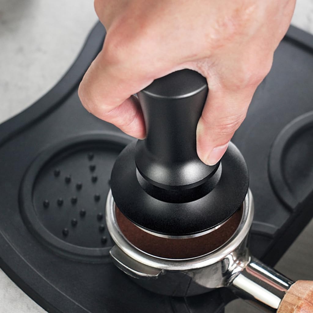 Pressino per caffè espresso con manico in lega di acciaio inossidabile