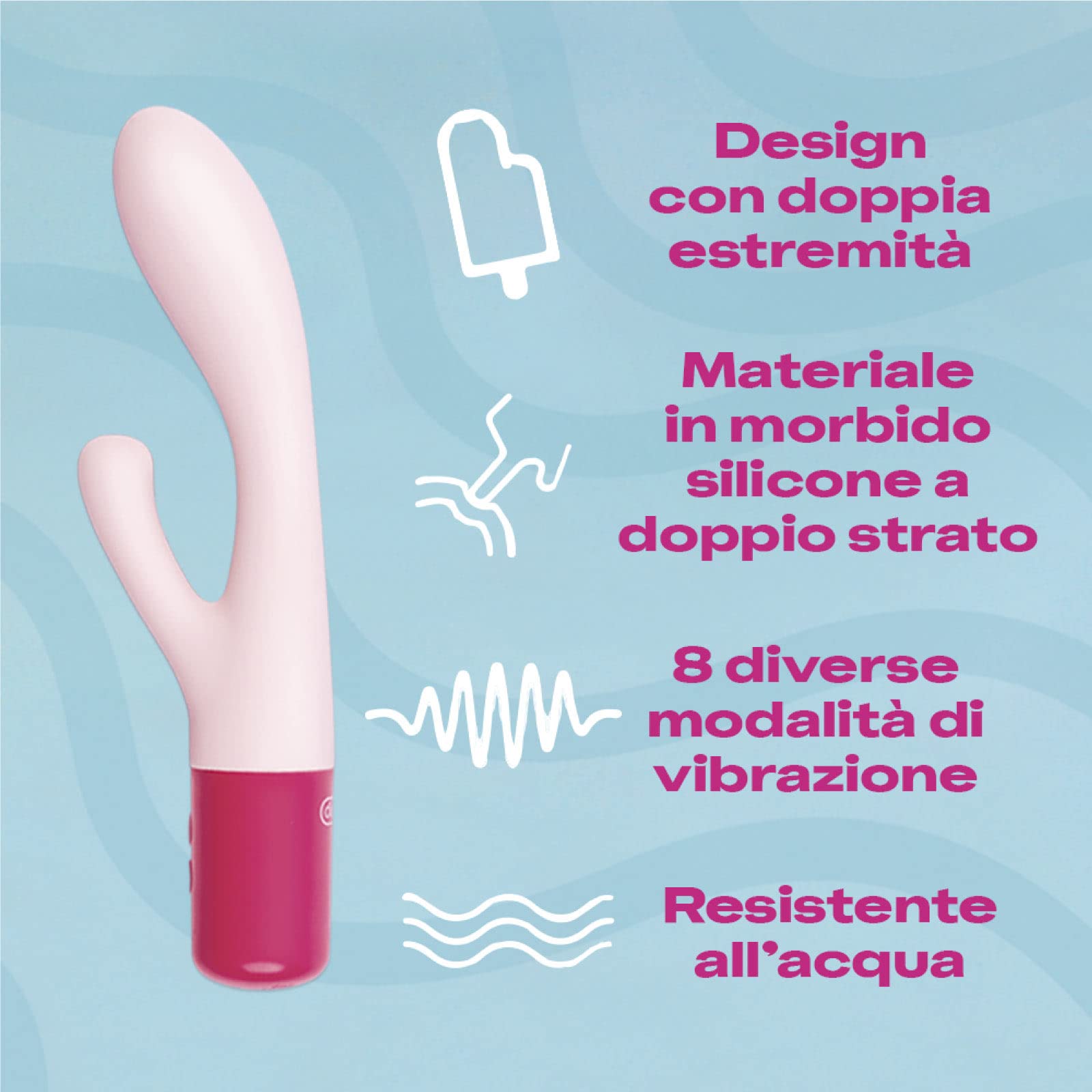 Durex Play Maxi Fun Vibratore Ricaricabile in Silicone Morbido Stimolatore Femminile Waterproof Dual Doppia Estremità + Crema Depilatoria Uomo Petto e Corpo Total Pro Idratante Pelli Sensibili 200ml