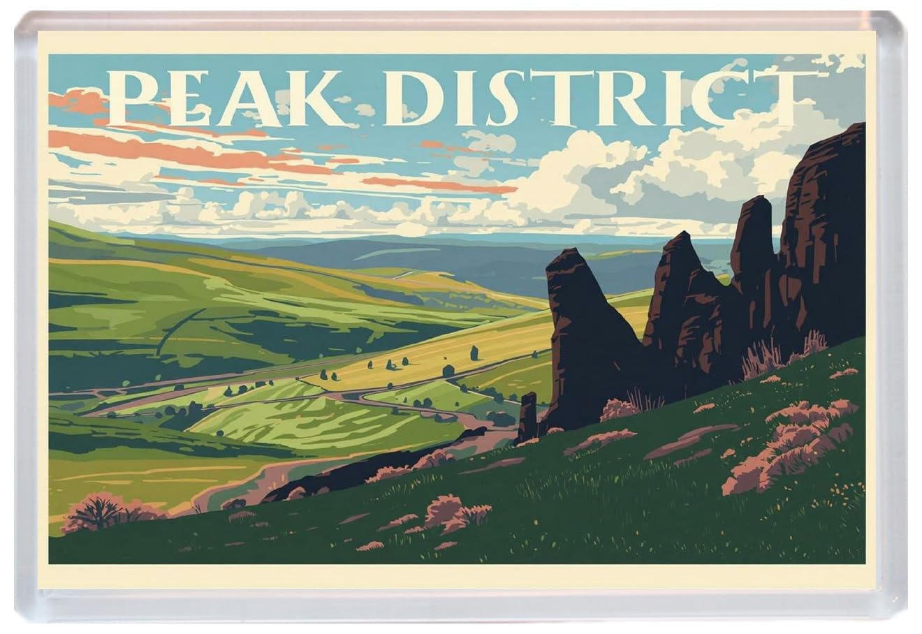 Baked Bean Store Multicolor Peak District - Jumbo Artistic Fridge Magnet 96 X 67Mm Bbsfhm3427