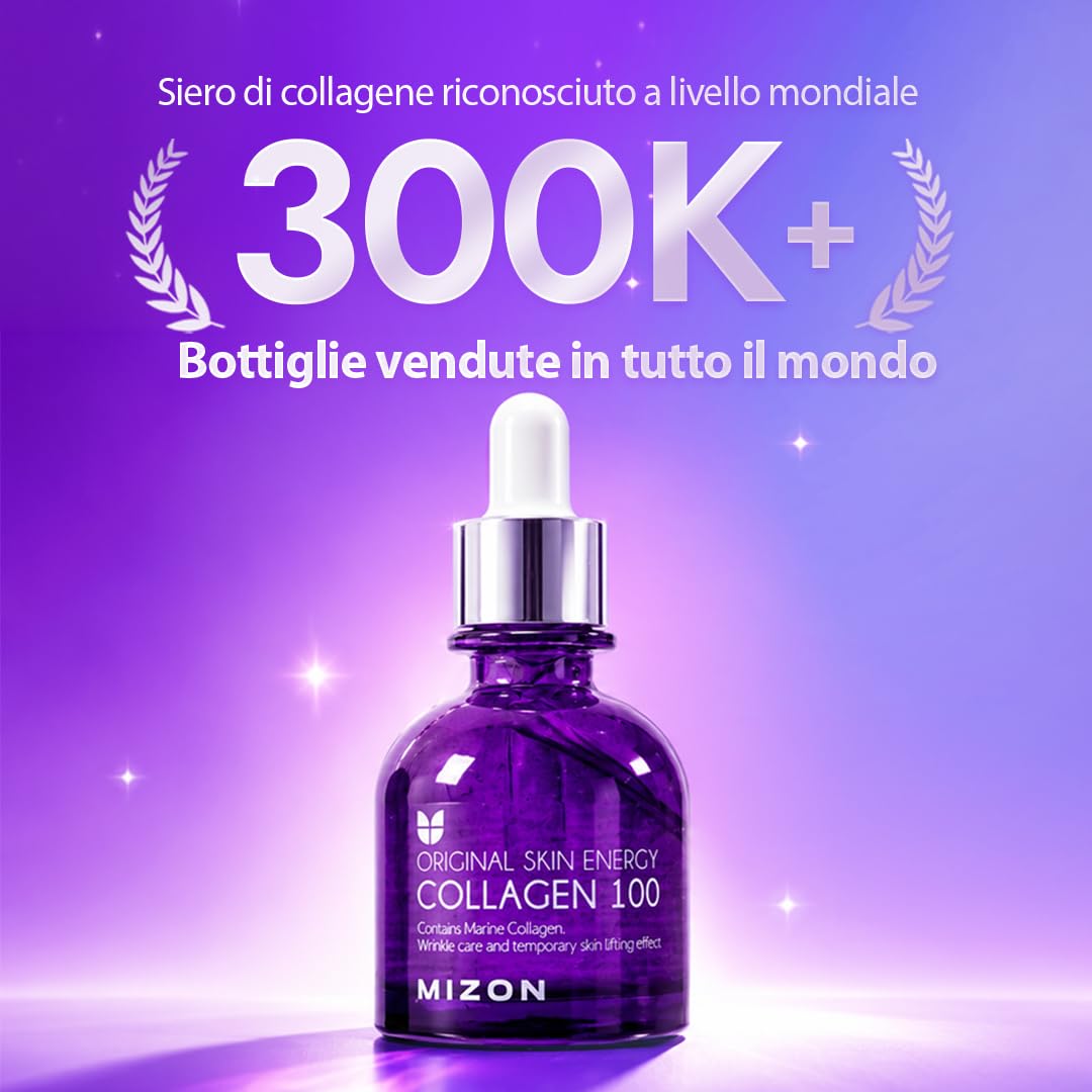 [Mizon] Collagen 100 (30ml) Siero al collagene, trattamento intensivo per rughe, linee sottili e tutti i segni dell'invecchiamento, facilmente assorbibile con ingredienti naturali, cosmetico coreano