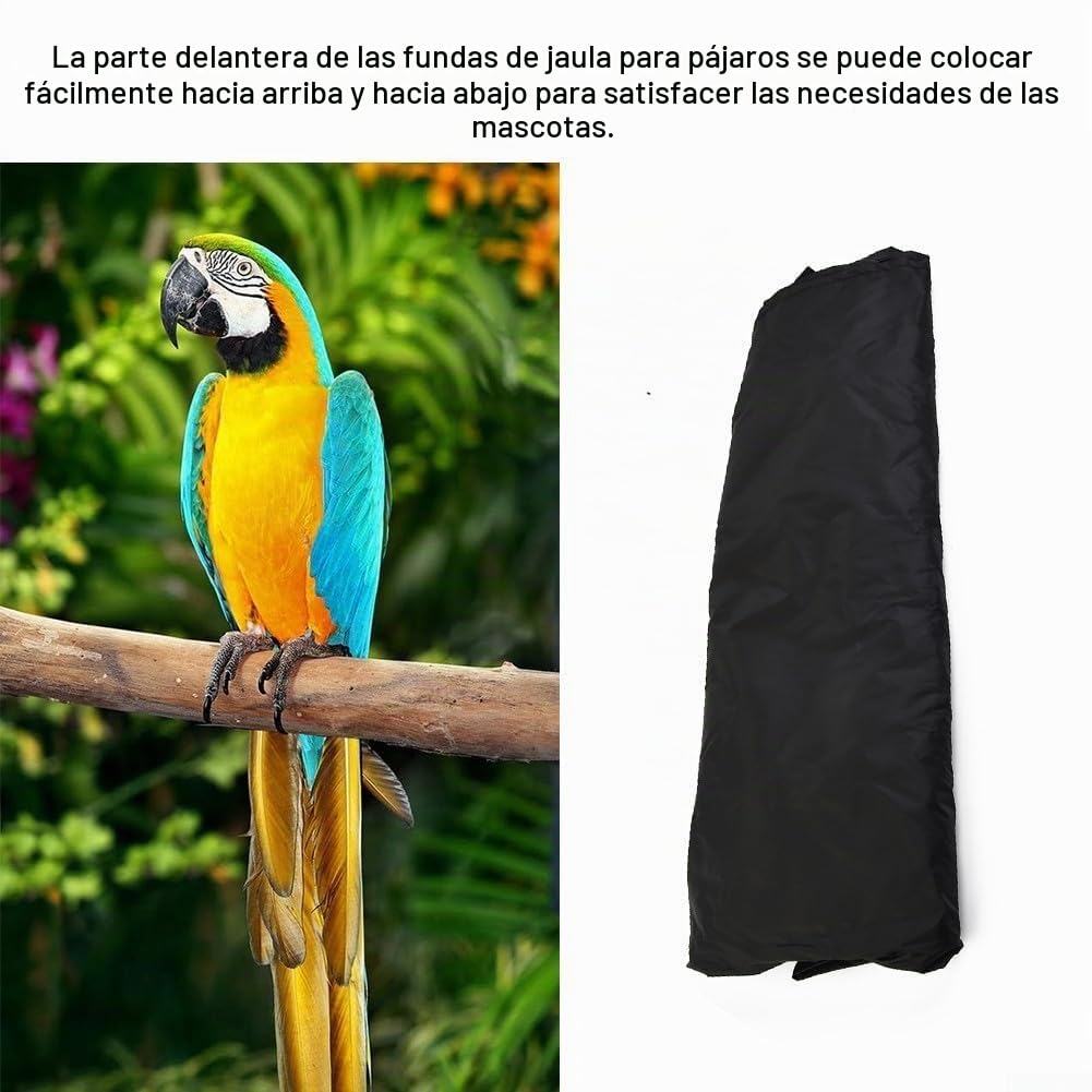 Funda para jaula de pájaros, cubierta grande para jaula de pájaros, protección solar transpirable, lavable, tela Oxford 210D (M)