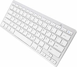 Goshyda Bluetooth Keyboard, German Layout, 78 Keys, Ultra Slim Design, Low Noise, Portable Wireless Keyboard for Laptop, Tablet, Smart Phone, etc.
