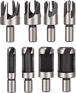 Rocaris 8pcs Wood Plug Cutter Drill Bit Set Straight and Tapered Taper Cutting Tool Cork Drill Bit Knife 6mm 10mm 13mm 16mm