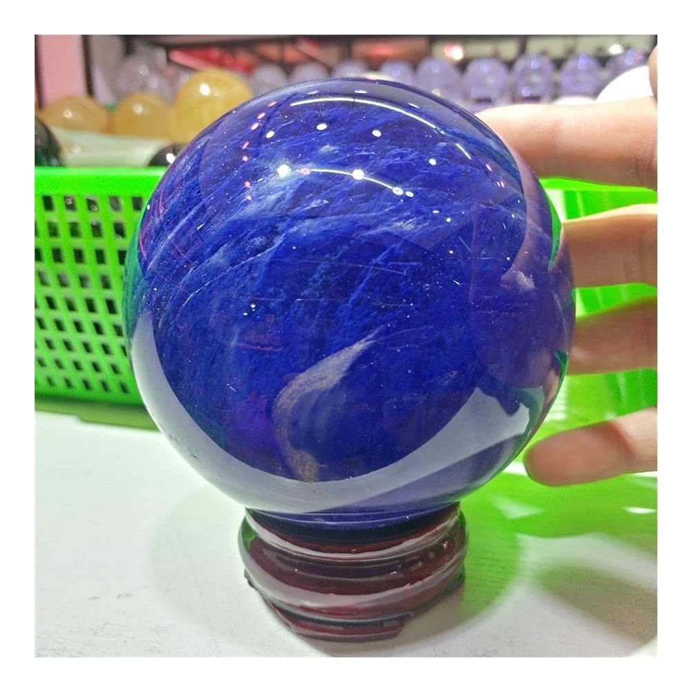Blue Smelting Crystal Ball Natural feng Shui Magic Crystal Ball, gem Beautiful