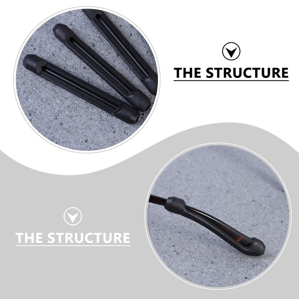 EXCEART 10 Pares Gafas De Silicona Antideslizante Anteojos Oreja Calcetines Fundas De Silicón Para Patillas De Anteojos Empuñaduras De Oreja De Anteojos Oído Gel De Sílice Herramienta