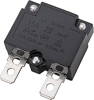 Vista 1 de weelye 2 unids 15A 125/250Vac 50Vdc relé de reinicio automático interruptor térmico disyuntor protector de sobrecarga de corriente para niños montar