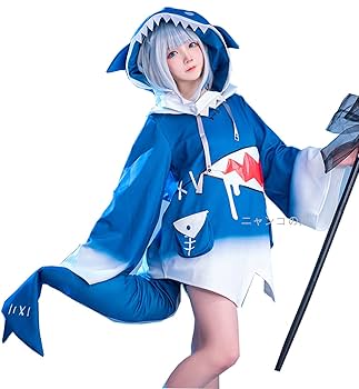 Amazon.co.jp: [ニャンコ] がうる・ぐら コスプレ衣装 Gawr Gura