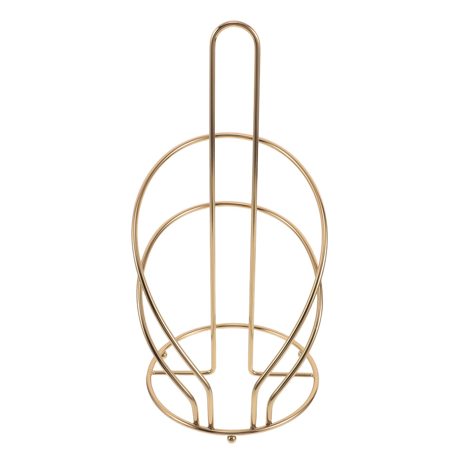 Soporte para papel de cocina de hierro portarrollos independiente dorado Toddmomy para mesa