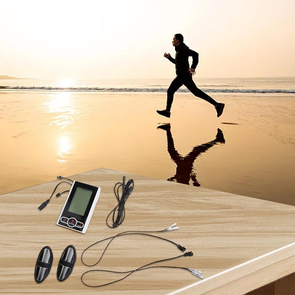 Ticha Computer da bici LCD con tachimetro e contachilometri per ciclismo indoor, attrezzatura per fitness e allenamento, con cardiofrequenzimetro, colore bianco