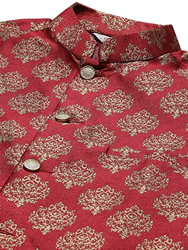 Image of Jompers Men's Woven Design Nehru Jacket.