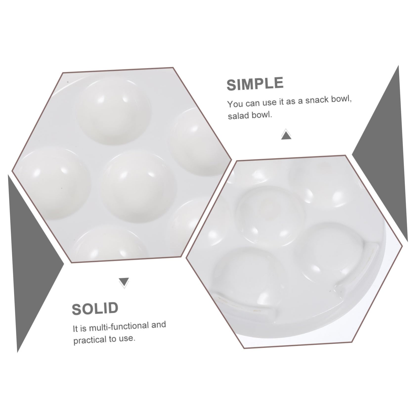 COLLBATH Platos De Cerámica Para Caracoles Con Asas Dobles 7 Pulgadas, Resistente a Altas Temperaturas, Plato Horno Versátil Para Aperitivos, Mariscos y Cenas, Juego 4 Piezas