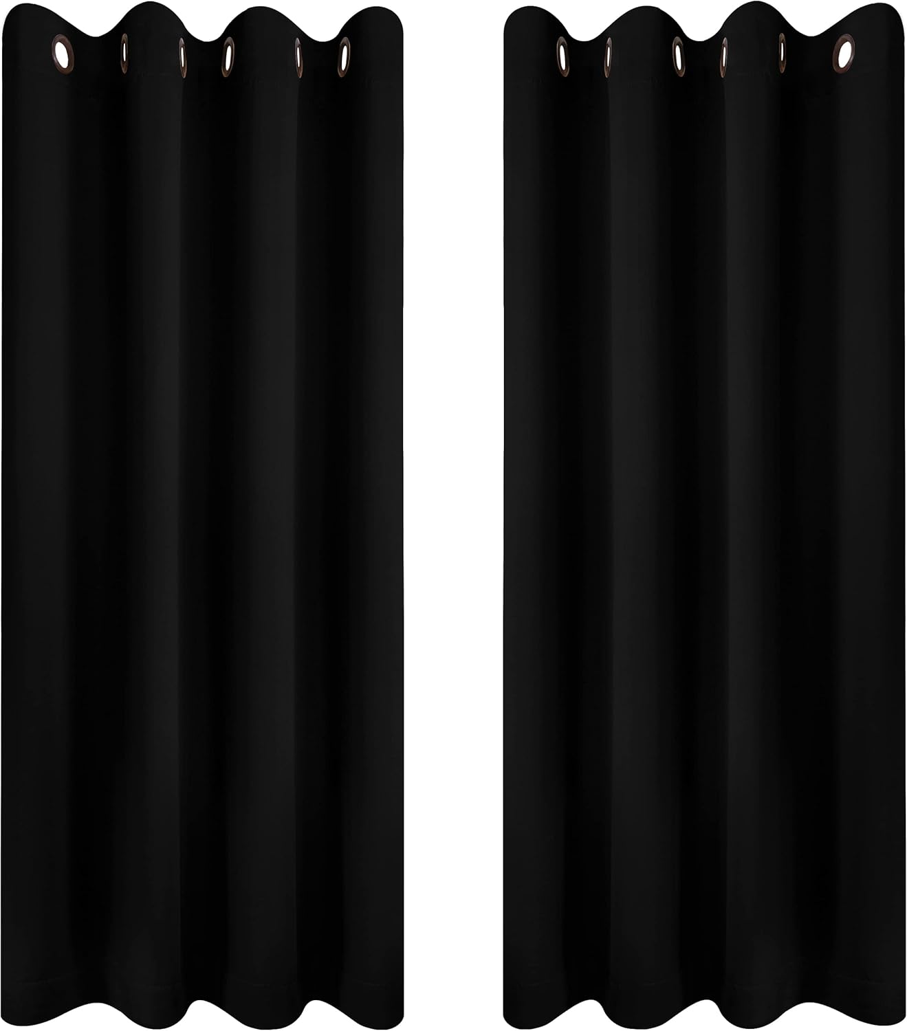 Utopia Bedding Blackout Curtains Grommet Thermal 2 Panels Drapes [Grey