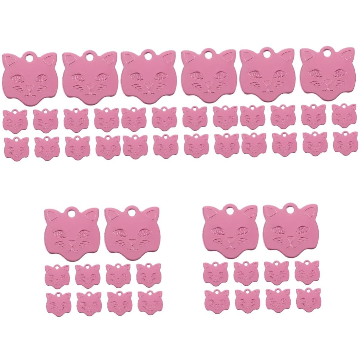 Toddmomy 50pezzi Targhette Forma Di Testa Di Gatto Per Cani Adorabili Etichette Per Da Collare Per Animali Domestici Di Accessori Decorativi Per Collari Di Cani e Gatti