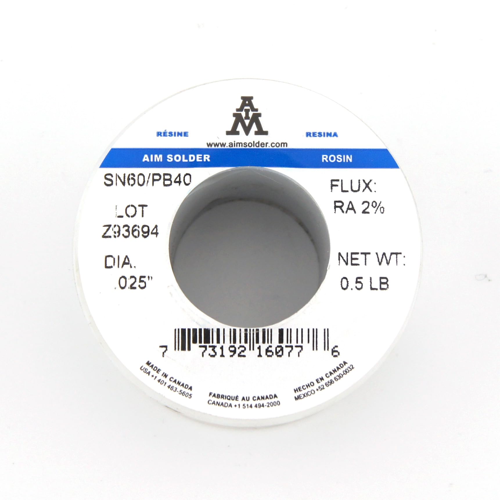 AIM Solder 60-40 Tin Lead Rosin Core Solder Wire for Electrical